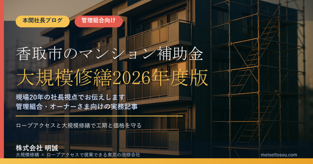 香取市のマンション補助金｜大規模修繕2026年度版