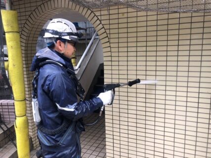 東京都調布市　マンション外壁工事