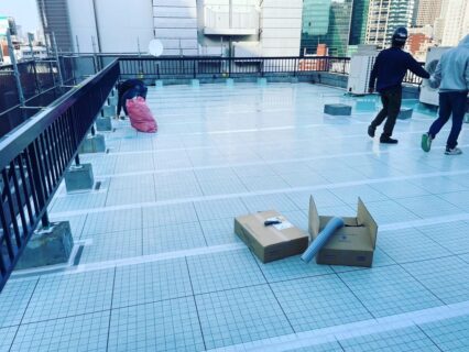 東京都港区　Eビル　ウレタン防水工事