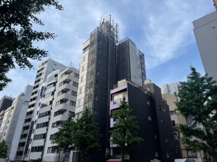 東京都千代田区　足場✖️ロープアクセス　ハイブリッド工法
