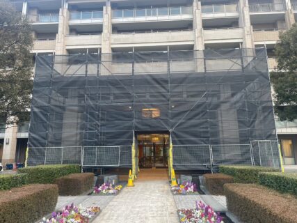 神奈川県横浜市　無足場工法ロープアクセス・足場・高所作業車工事