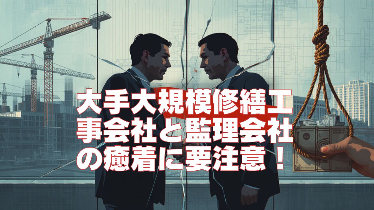 大規模修繕工事会社と監理会社の癒着について