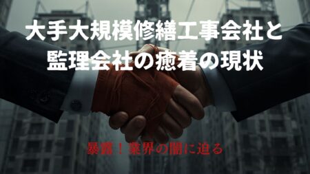 大手大規模修繕工事会社と監理会社の癒着が続いている現状