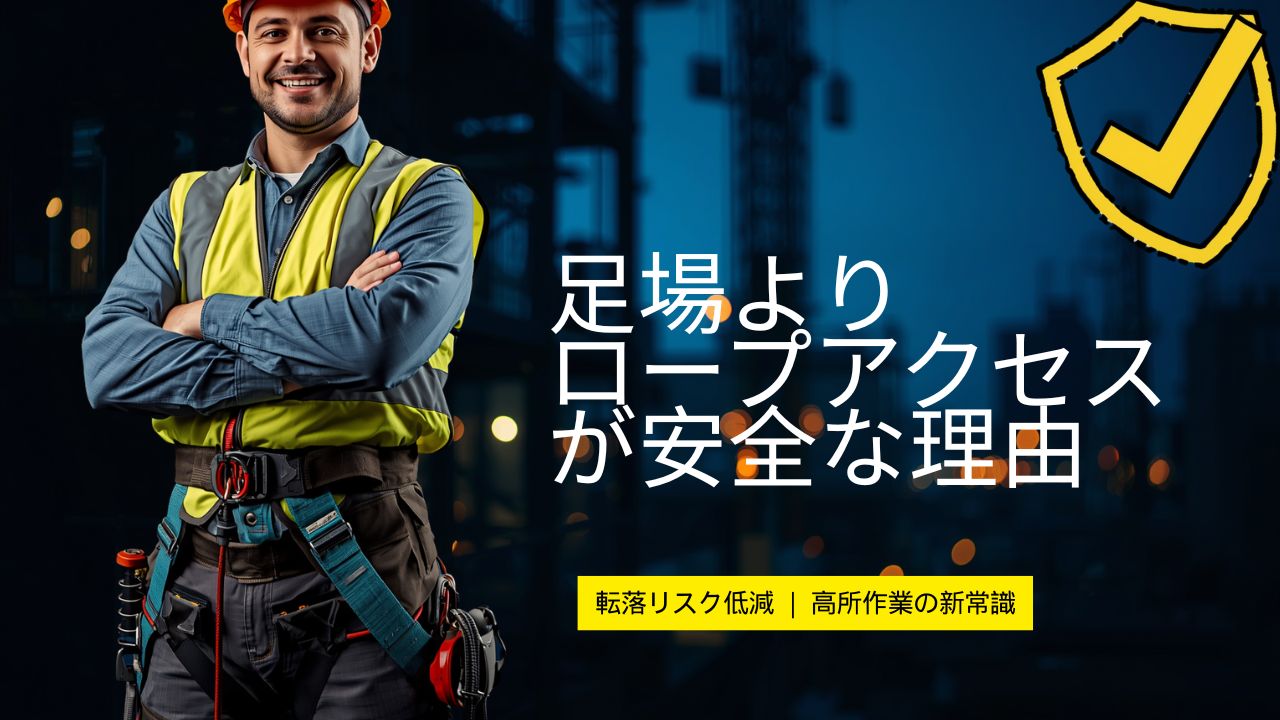 実は足場よりロープアクセスの方が安全な理由