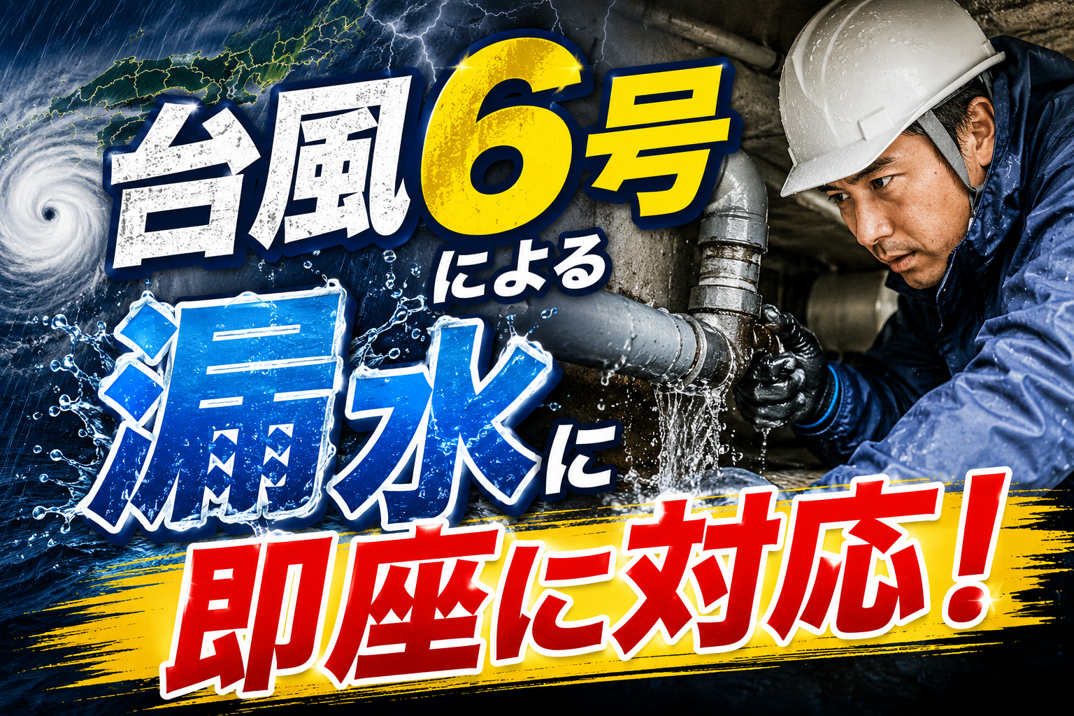 台風6号通過後の漏水、明日待たずに今日動けます｜ロープアクセスで即日対応する明誠の現場体制