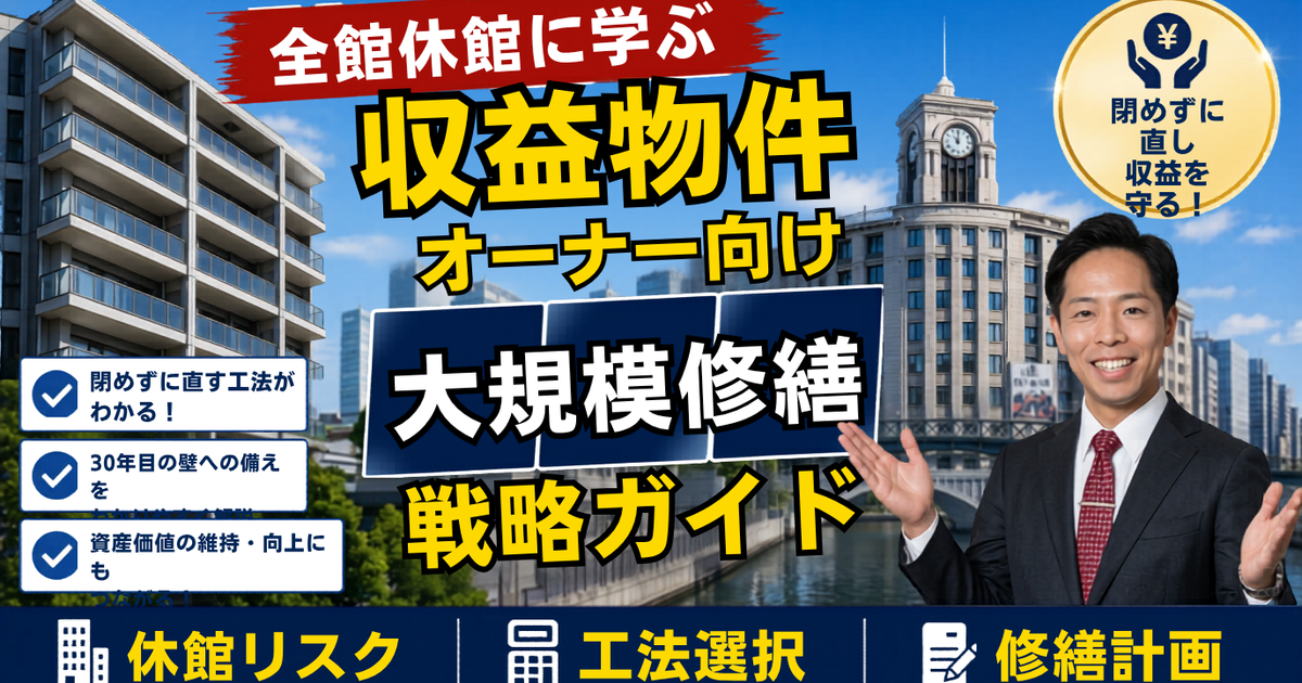 大規模修繕で「1年3カ月の全館休館」——東京国際フォーラムの決断から、マンション・ビルオーナーが学ぶ『閉めずに直す』への分岐点【2026年6月】