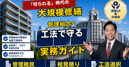 管理会社に切られる時代の大規模修繕 管理組合とオーナーが工法選択でコストを守る実務