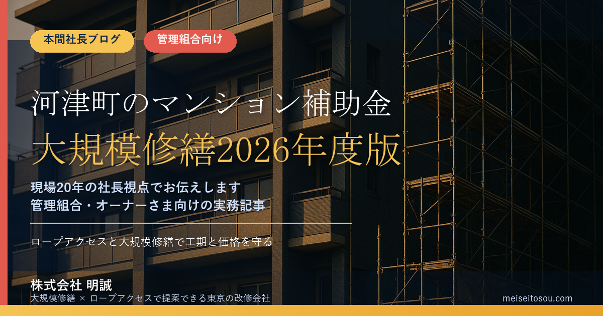 河津町のマンション補助金｜大規模修繕2026年度版